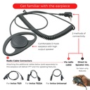 Wirox Listen Only D-Shape Hook Earpiece