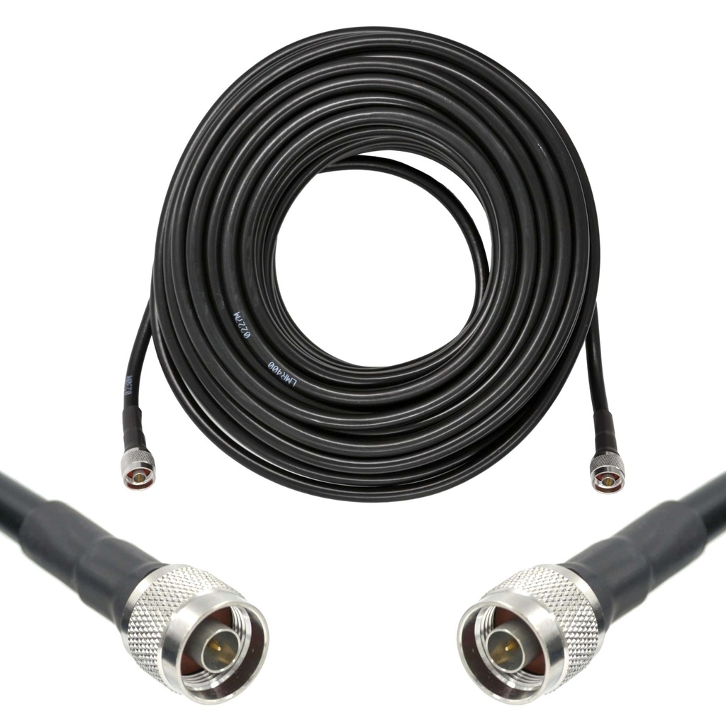 Wirox 23m/75ft (N Male/N Male) LMR400 Equivalent Coax Cable