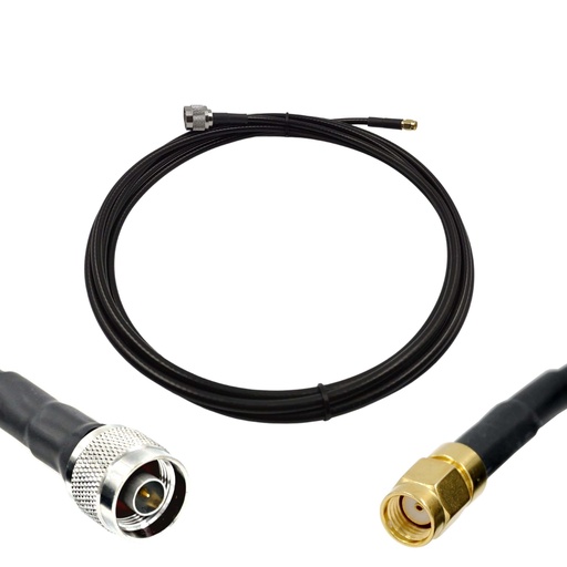 [WRX-3.8-L240-NMRPM] Wirox 3.8m/12ft (N Male/RP SMA Male) LMR240 Equivalent Coax Cable
