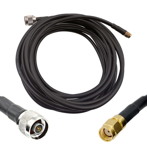 [WRX-6-L240-NMRPM] Wirox 6m/20ft (N Male/RP SMA Male) LMR240 Equivalent Low Loss Coaxial Cable