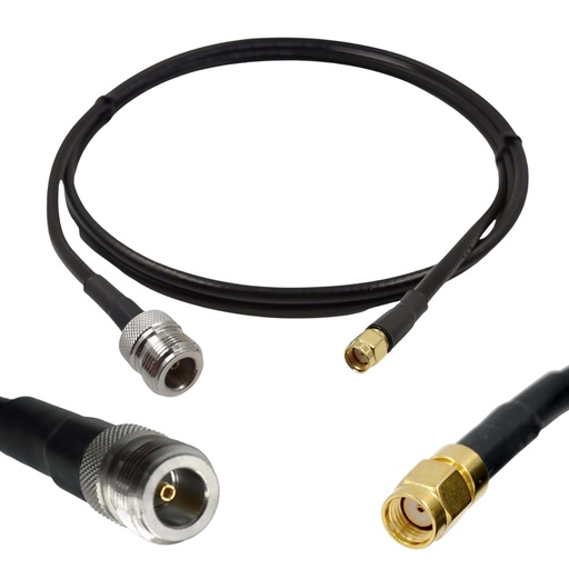 [WRX-1.2-L240-NFRPM] Wirox 1.2m/4ft (N Female/RP SMA Male) LMR240 Equivalent Coax Cable