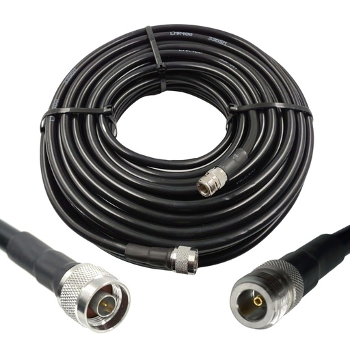 [WRX-30-L400-NMNF] Wirox 30m/100ft (N Male/N Female) LMR400 Equivalent Coax Cable