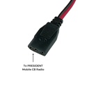 President Mobile CB Power Cable With Cig Plug