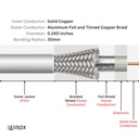 2m/6.5ft LMR240 Equivalent Low Loss Coaxial Cable (N Male/RP SMA Male)