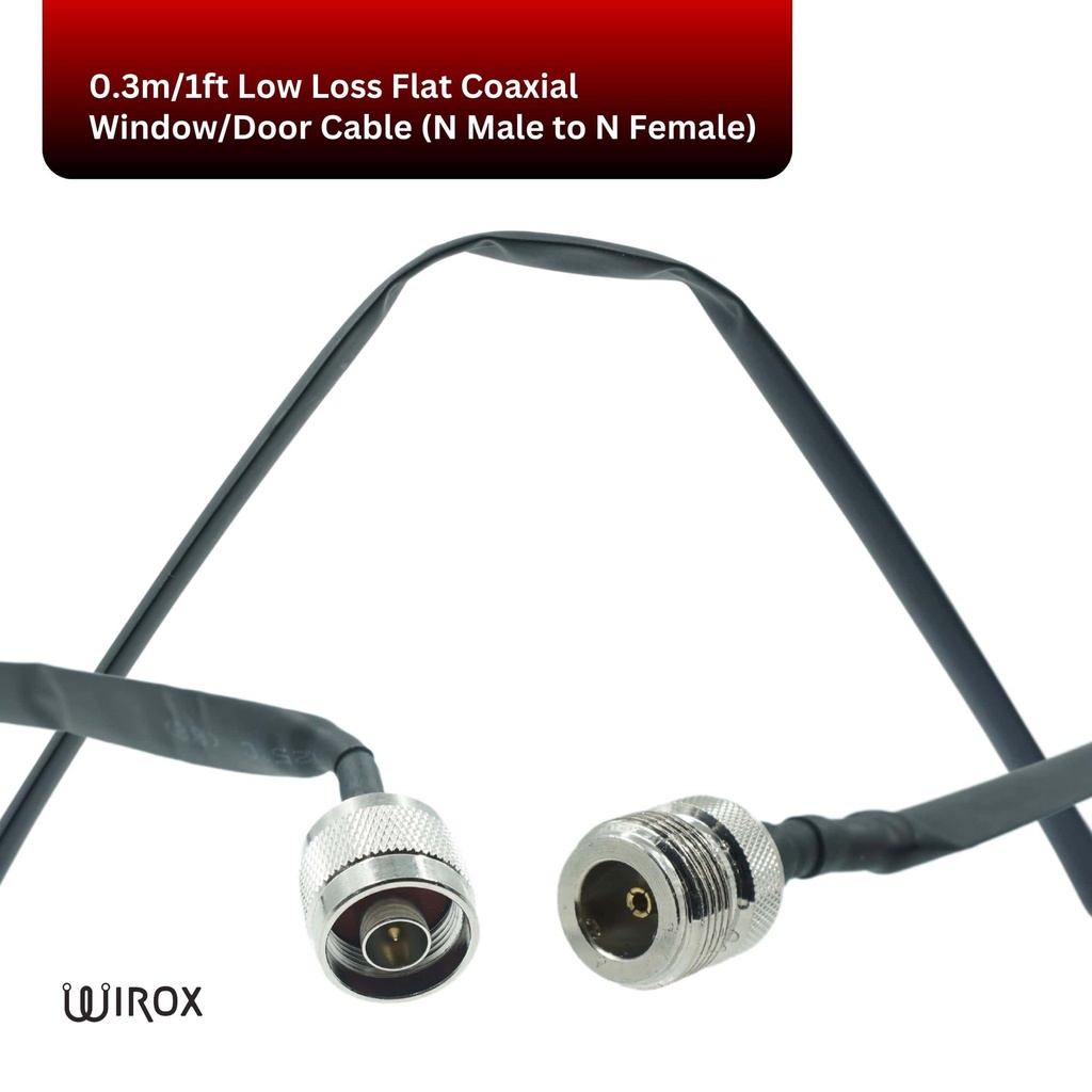 Low Loss Flat Coaxial Window Cable (N Male/N Female)