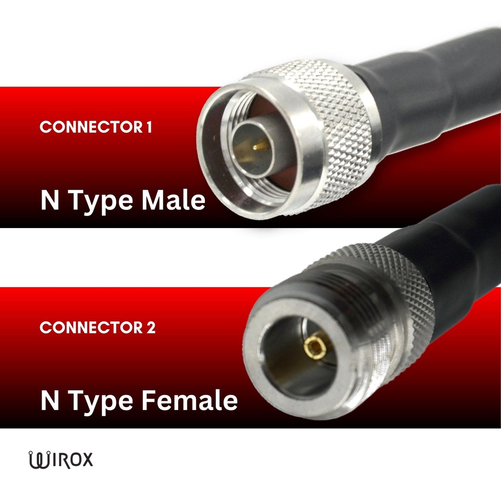 Wirox 30m/100ft (N Male/N Female) LMR400 Equivalent Coax Cable