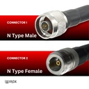 Wirox 23m/75ft (N Male/N Female) LMR400 Equivalent Low Loss Coaxial Cable
