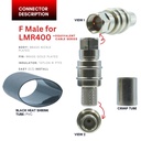 F Male EZ Connector - LMR400