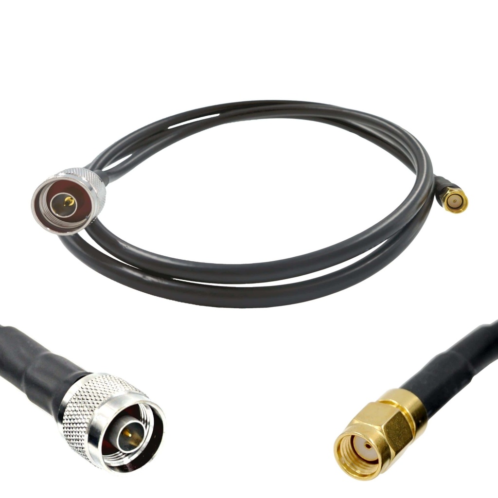 Wirox 1.2m/4ft (N Male/RP SMA Male) LMR240 Equivalent Low Loss Coaxial Cable