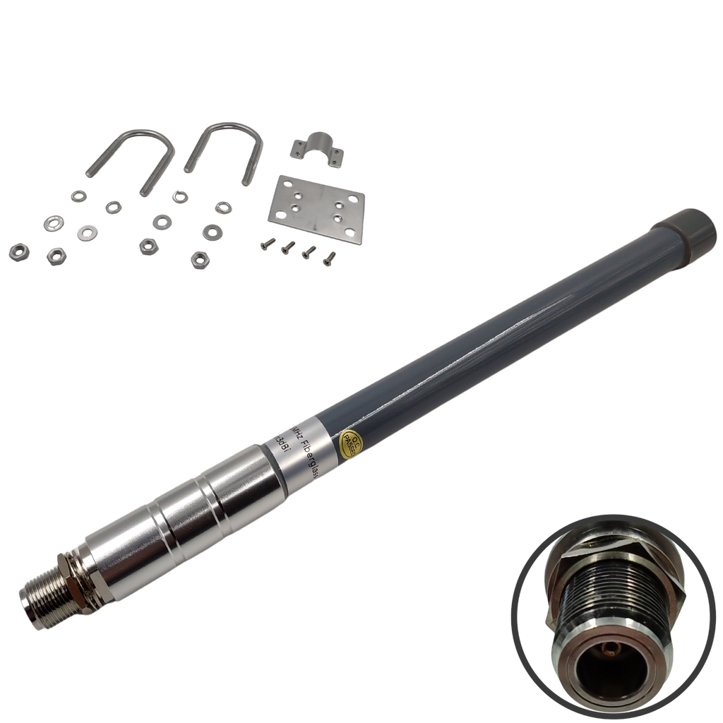 Heliumtech 3 dBi LoRaWAN Helium 900 MHz Fiberglass Antenna (N Female)