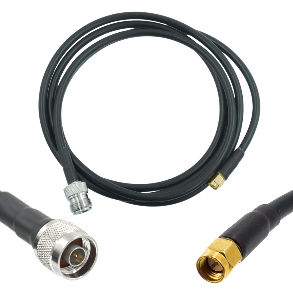 Wirox 2m/6.5ft (N Male/SMA Male) LMR240 Equivalent Low Loss Coaxial Cable