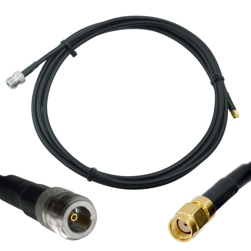[WRX-3.8-NFRPSM-240] Wirox 3.8m/12ft (N Female/RP SMA Male) LMR240 Equivalent Coax Cable