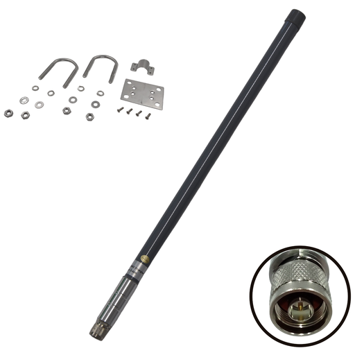 [HANT5NM] Heliumtech 5.8 dBi LoRaWAN Helium 900 MHz Fiberglass Antenna (N Male Connector)