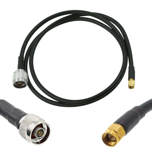 [WRX-1.2-L240-NMSM] Wirox 1.2m/4ft (N Male/SMA Male) LMR240 Equivalent Low Loss Coax Cable