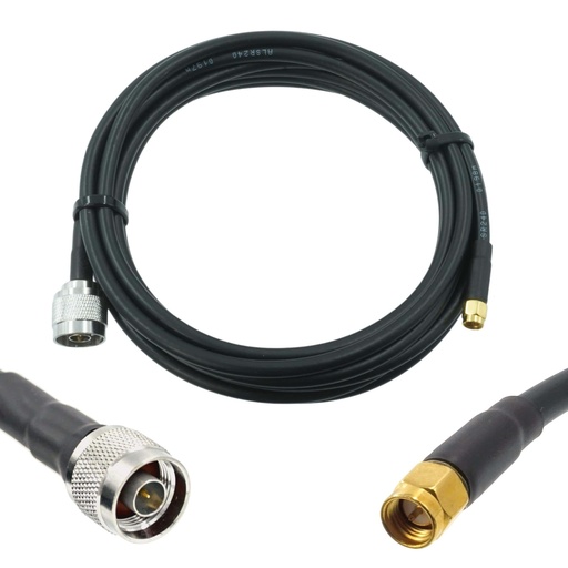 [WRX-3.8-L240-NMSM] Wirox 3.8m/12ft (N Male/SMA Male) LMR240 Equivalent Coax Cable