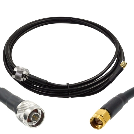 [WRX-6-L240-NMSM] Wirox 6m/20ft (N Male/SMA Male) LMR240 Equivalent Low Loss Coaxial Cable