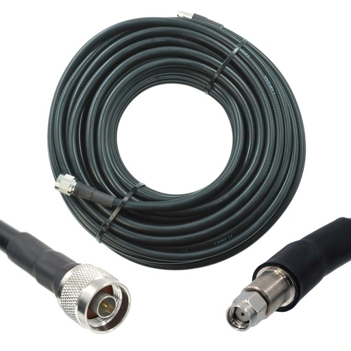 [WRX-30-NMRSM-400] Wirox 30m/100ft (N Male/RP SMA Male) LMR400 Equivalent Coax Cable