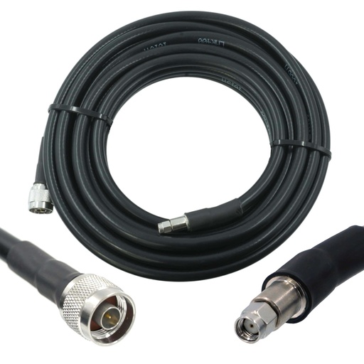 [WRX-09-NMRSM-400] Wirox 9m/30ft (N Male/RP SMA Male) LMR400 Equivalent Coax Cable