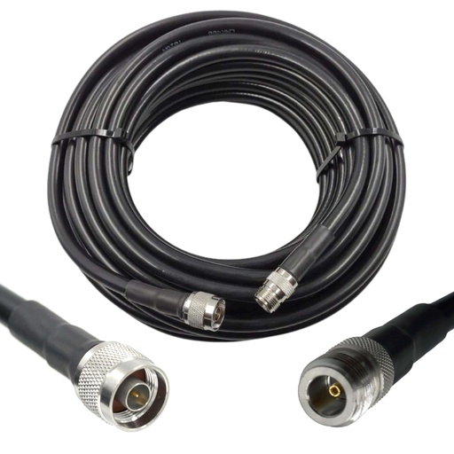 [WRX-15-NMNF-400] Wirox 15m/49ft (N Male/N Female) LMR400 Equivalent Coax Cable